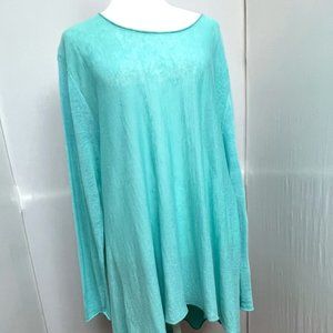 Eileen‎ Fisher Organic Linen Blend Oversized Lightweight Tunic Size L